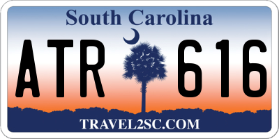 SC license plate ATR616