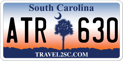 SC license plate ATR630