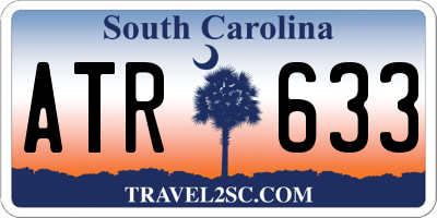 SC license plate ATR633
