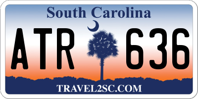 SC license plate ATR636