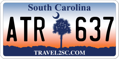 SC license plate ATR637