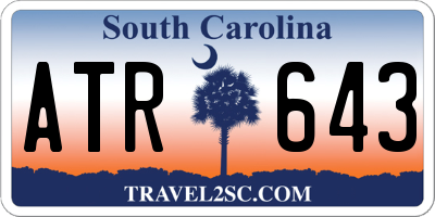 SC license plate ATR643
