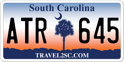 SC license plate ATR645