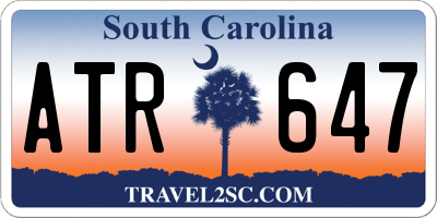 SC license plate ATR647