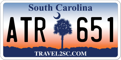 SC license plate ATR651