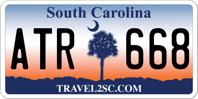 SC license plate ATR668