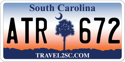 SC license plate ATR672