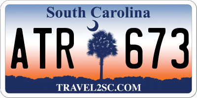 SC license plate ATR673