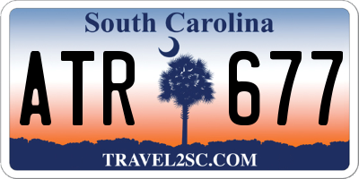 SC license plate ATR677