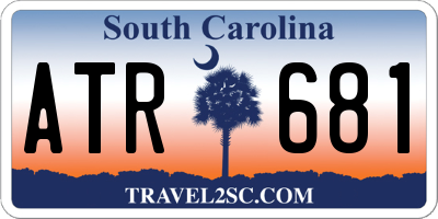 SC license plate ATR681