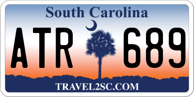 SC license plate ATR689