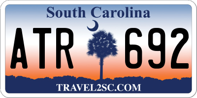 SC license plate ATR692