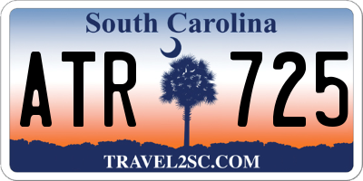 SC license plate ATR725