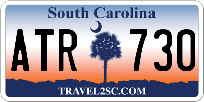 SC license plate ATR730
