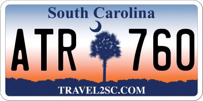 SC license plate ATR760
