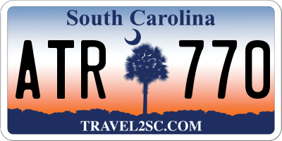 SC license plate ATR770