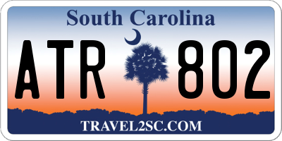 SC license plate ATR802