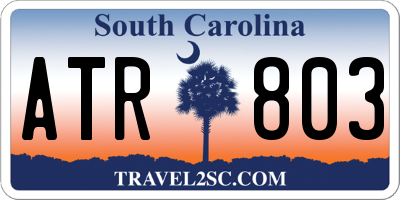 SC license plate ATR803