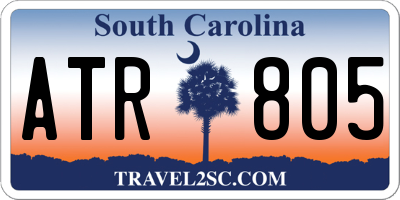 SC license plate ATR805