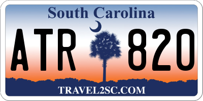 SC license plate ATR820
