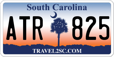 SC license plate ATR825