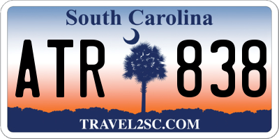 SC license plate ATR838