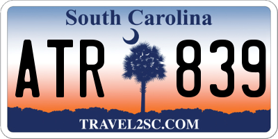 SC license plate ATR839