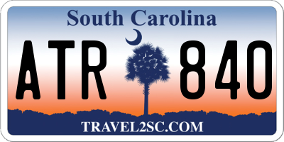SC license plate ATR840