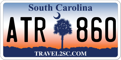 SC license plate ATR860