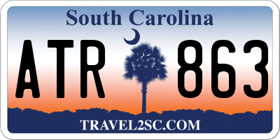 SC license plate ATR863