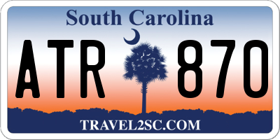 SC license plate ATR870