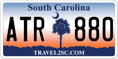 SC license plate ATR880