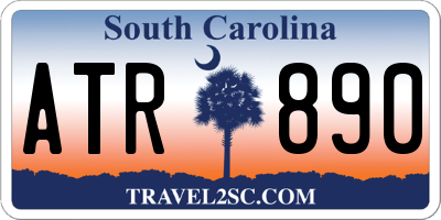 SC license plate ATR890