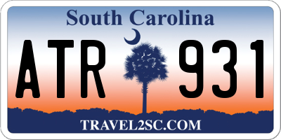 SC license plate ATR931