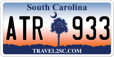 SC license plate ATR933