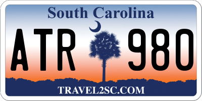 SC license plate ATR980