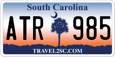 SC license plate ATR985