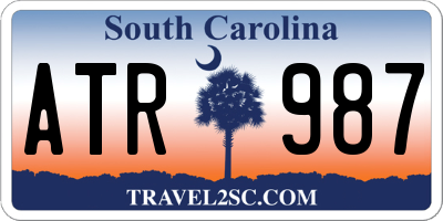 SC license plate ATR987