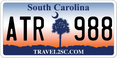 SC license plate ATR988