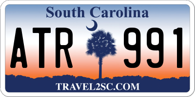 SC license plate ATR991