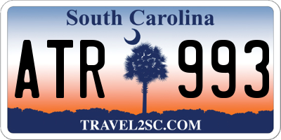 SC license plate ATR993