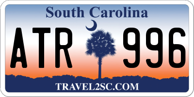 SC license plate ATR996