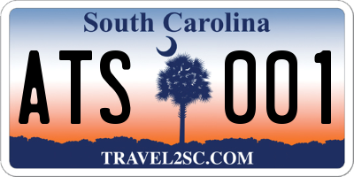 SC license plate ATS001