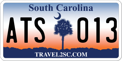 SC license plate ATS013