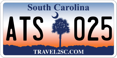 SC license plate ATS025