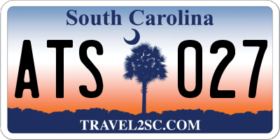 SC license plate ATS027