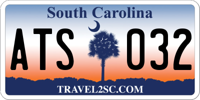 SC license plate ATS032