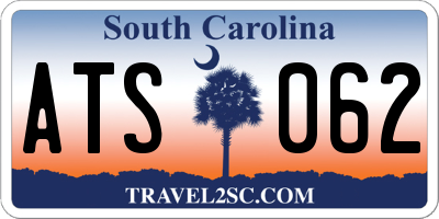 SC license plate ATS062