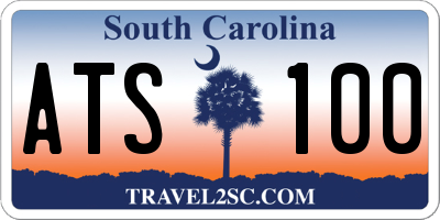 SC license plate ATS100