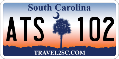 SC license plate ATS102